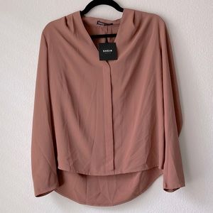 NEW - SHEIN Neutral Long Sleeved Professional Blouse - Size XS